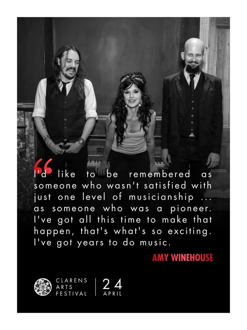 Misery Loves Company — The Amy Winehouse Story — live at Clarens Arts Festival, 24 Apr 2026 (gig poster)
